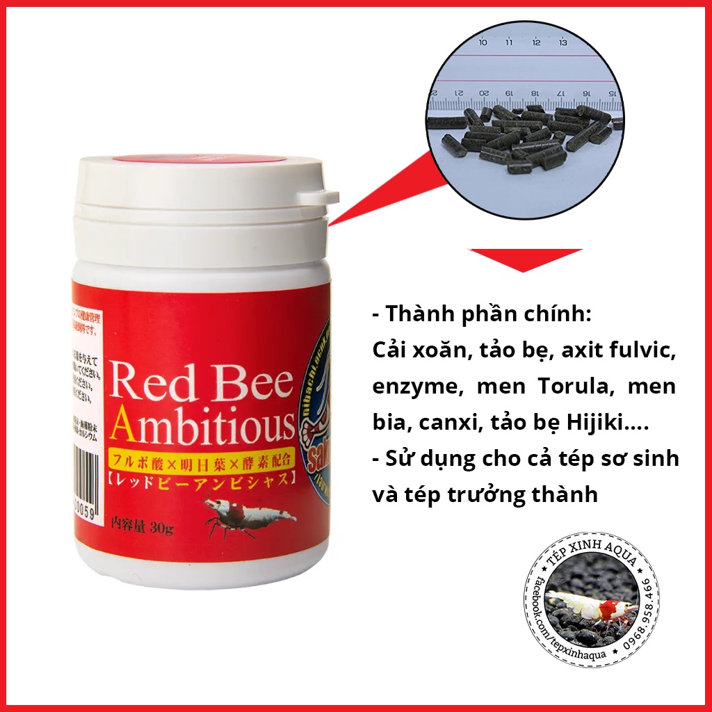 Thức ăn tép cảnh cao cấp BENIBACHI RED BEE AMBITIOUS giàu đạm và dinh dưỡng [Tép Xinh Aqua]