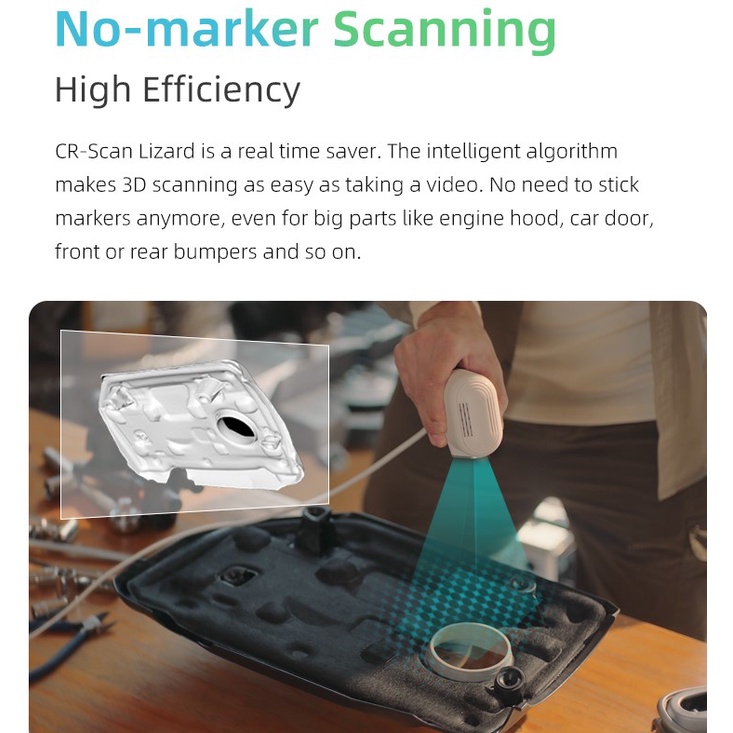 Máy quét 3D CR-Scan Lizard độ chính xác 0.05mm