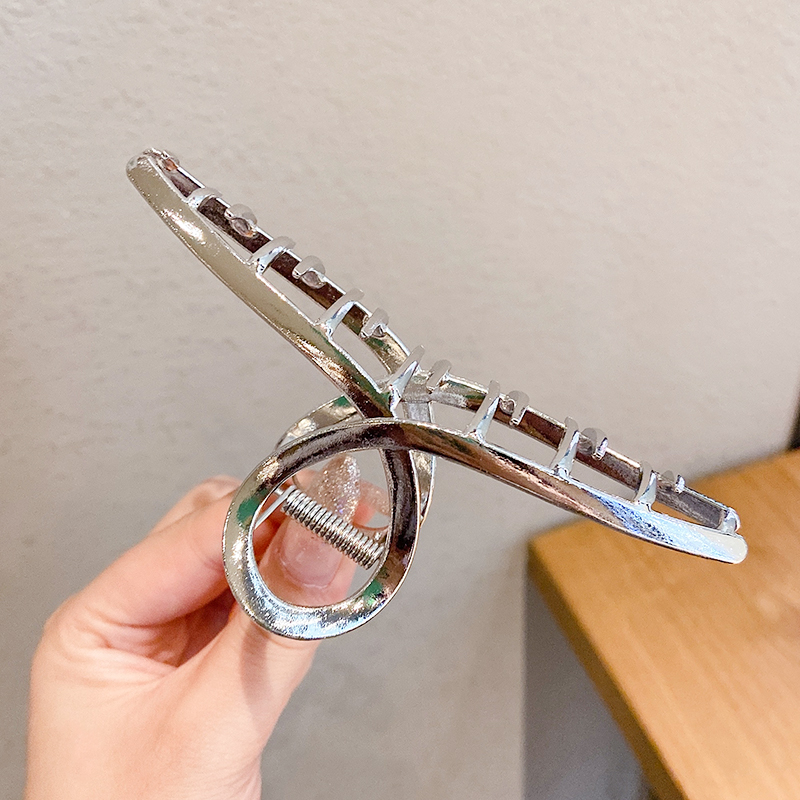 Kẹp Tóc Cỡ Lớn Bằng Kim Loại Phong Cách Hàn Quốc Dễ Thương