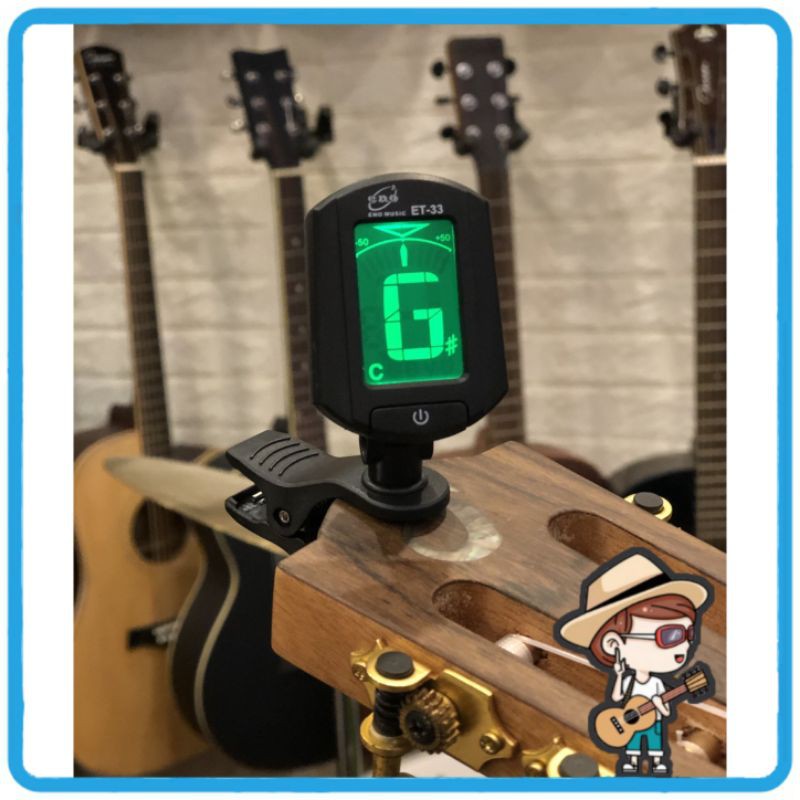 Bộ Tuner Guitar, Ukulele Có Sẵn Pin - Tuner ET33