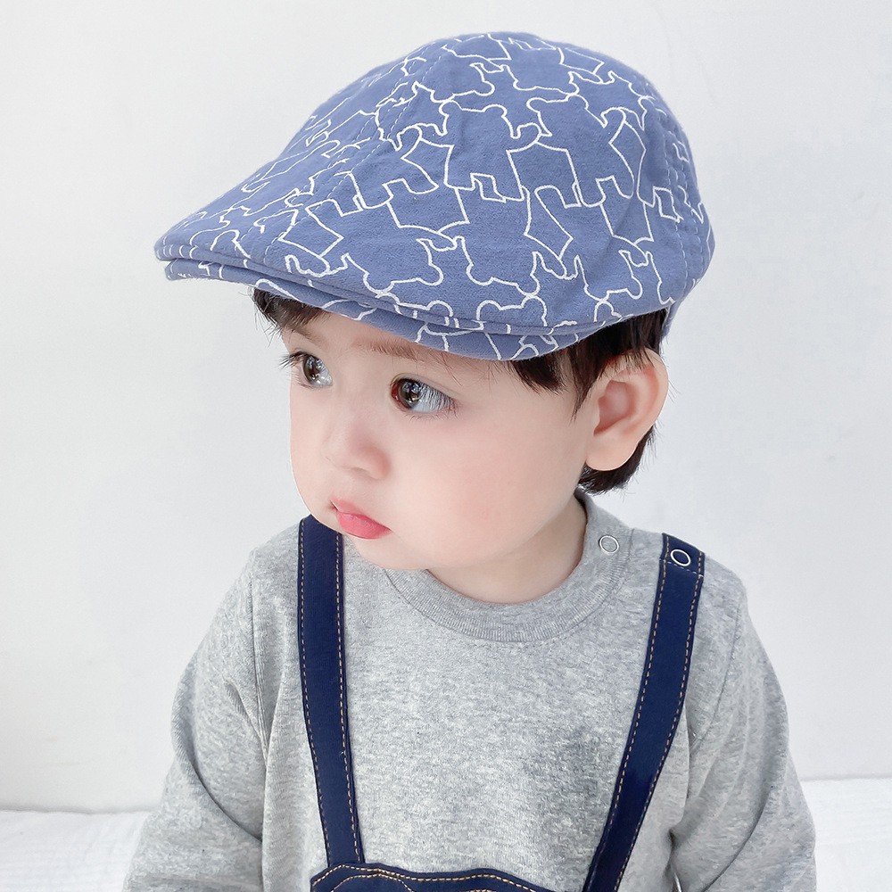 Set 6 Mũ Lưỡi Trai Họa Tiết Gấu Dễ Thương Thời Trang Mùa Thu Mới Cho Bé 1-4 Tuổi