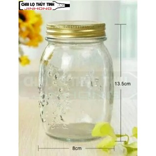 HŨ THỦY TINH 500ML HOA RƠI