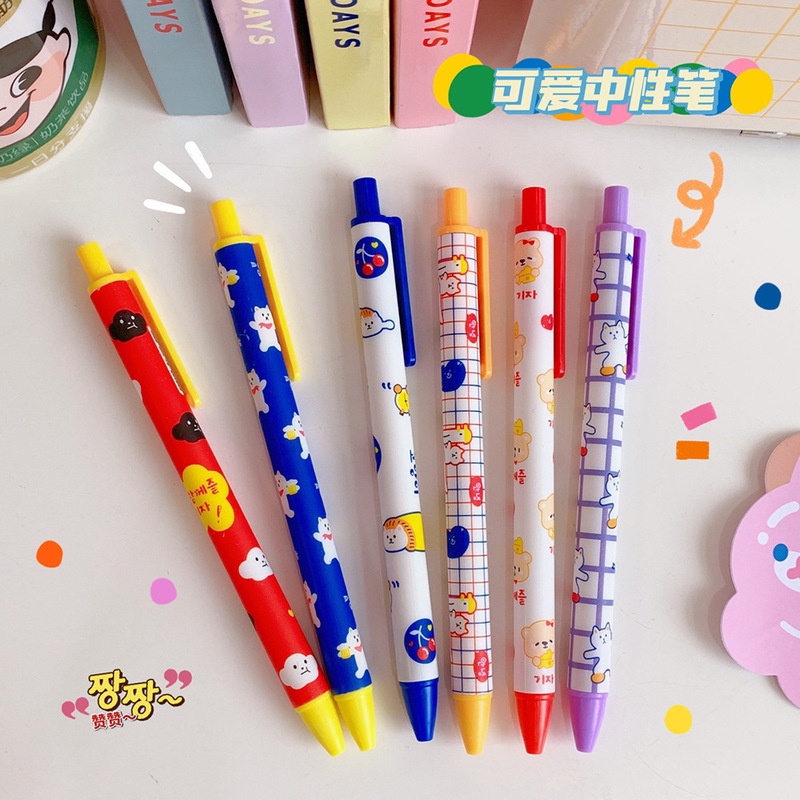 Bút Mực Gel Ngòi 0.5mm Họa Tiết Hoạt Hình Dễ Thương Cho Học Sinh / Văn Phòng