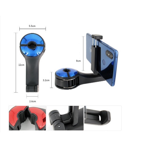 Móc Treo Ghế Ô Tô Đa Năng Kèm giá Đỡ Điện Thoại Tiện