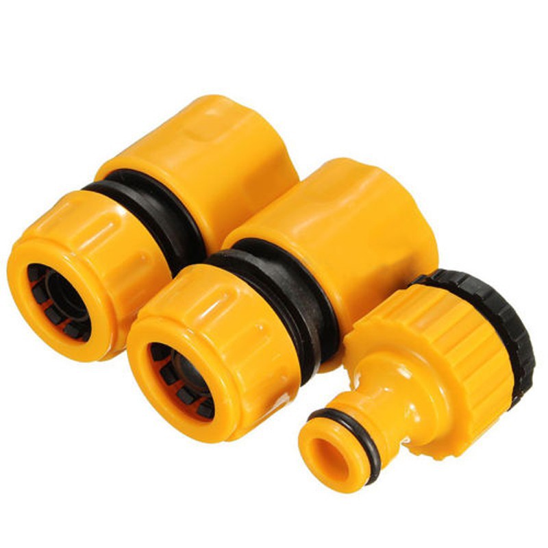 Set 1 đầu nối gắn vòi nước kèm 2 đầu nối ống nước 1/2 3/4 chất lượng cao