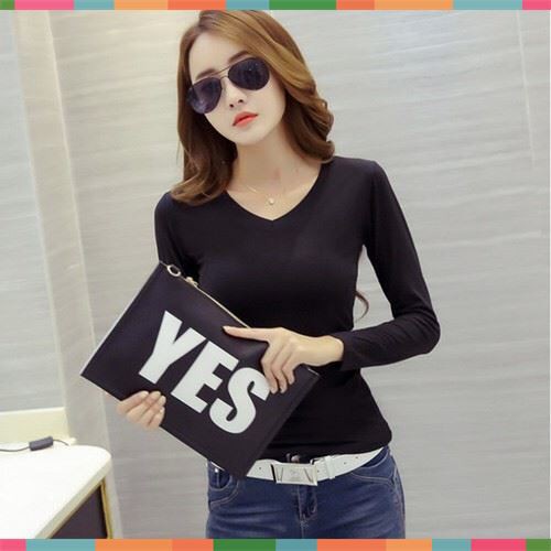 [ Siêu Đẹp ] [Xả Kho] ÁO THUN NỮ CỔ TIM DÀI TAY HOLLISTER Kèm Ảnh Thật]