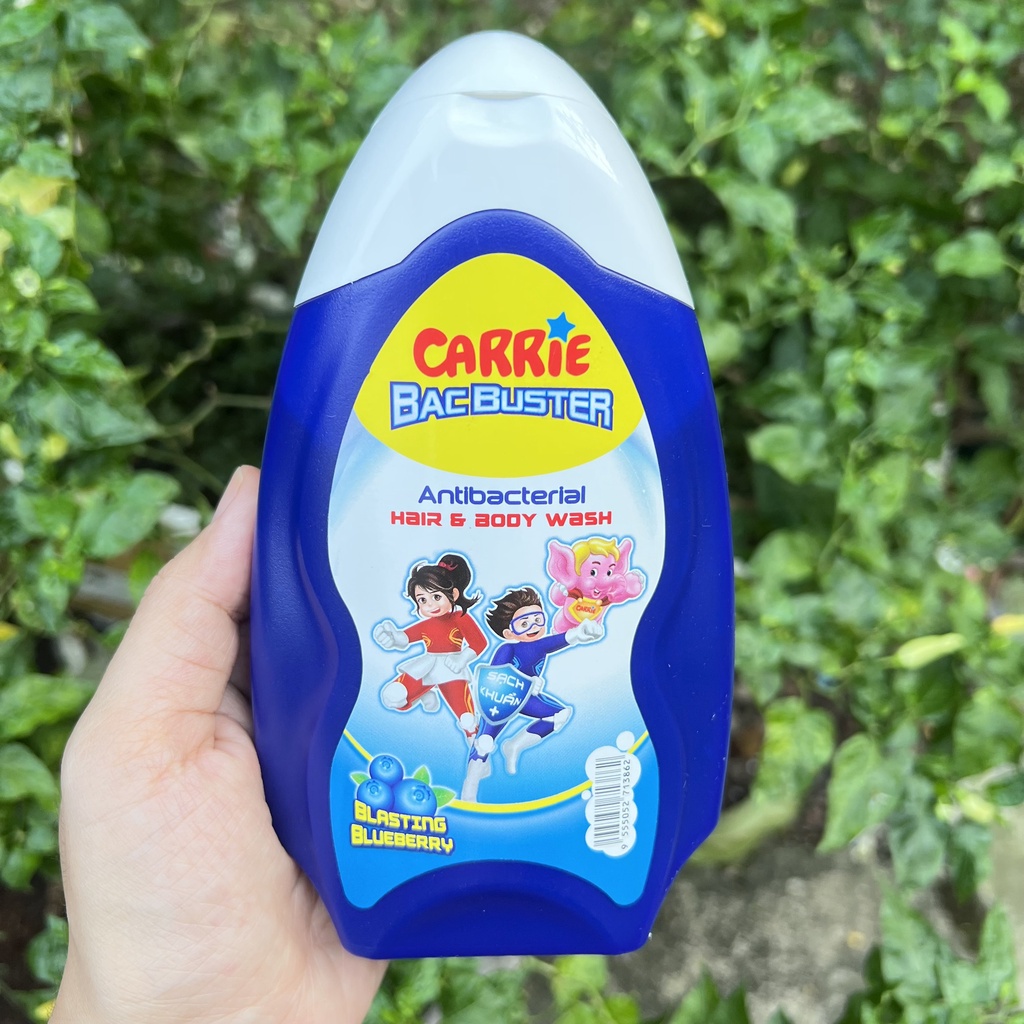 Sữa Tắm Gội Sạch Khuẩn Carrie Junior BacBuster 700G