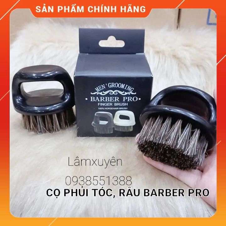 CHỔI PHỦI TÓC,RÂU NAM MEN ' GROOMING BARBER PRO FINGER BRUSHthiết kế cán nhựa bền dễ cầm dễ thao tác, nhỏ gọn.