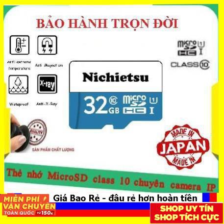 Thẻ nhớ siêu bền Nichietsu 32GB chính hãng Japan chuyên cho camera_ bảo hành VV | BigBuy360 - bigbuy360.vn