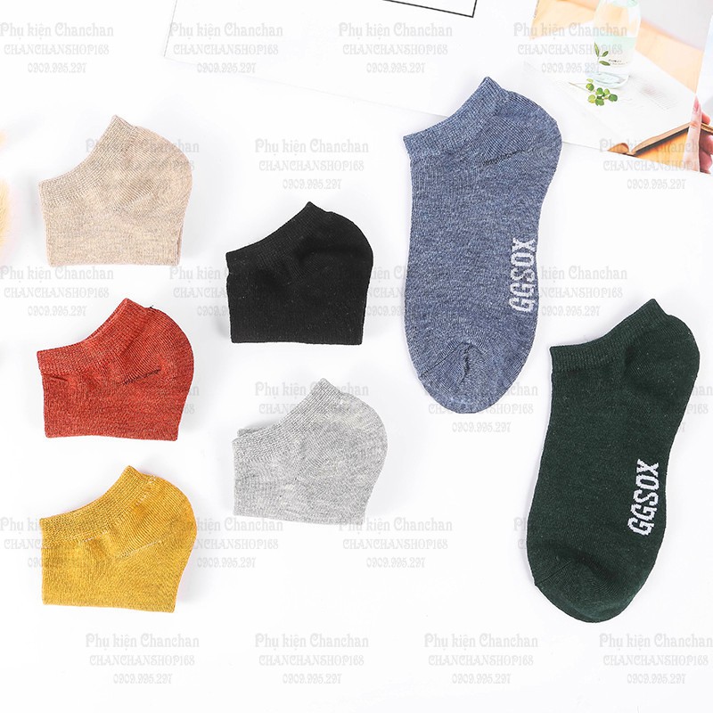Vớ ngắn Cotton màu trơn sz Nữ 15k / đôi