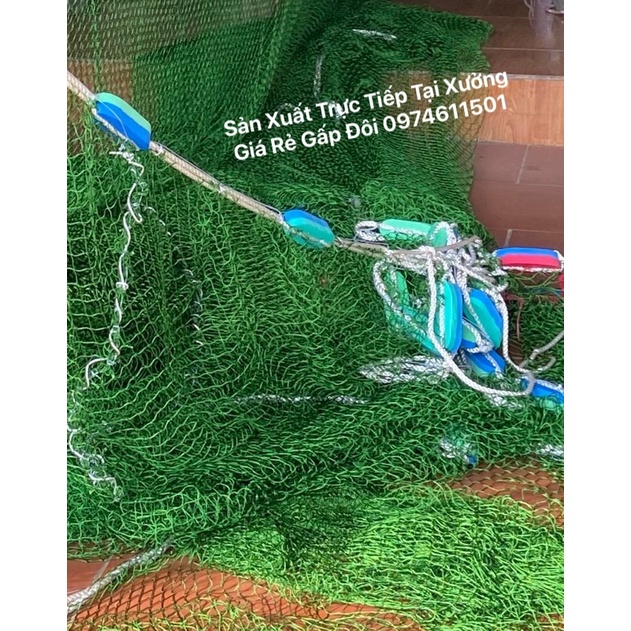 LƯỚI VÉT DÙ 10m cao 2m, Mắt lưới 3,5 cm, Túi 5m_Hàng Chất Lượng Cao Độ bền 4-5 năm