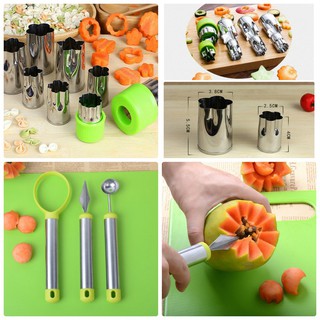 [FREESHIP-150K] BỘ KHUÔN 8 MÓN - BỘ 3 DỤNG CỤ CẮT TỈA RAU CỦ, TRÁI CÂY