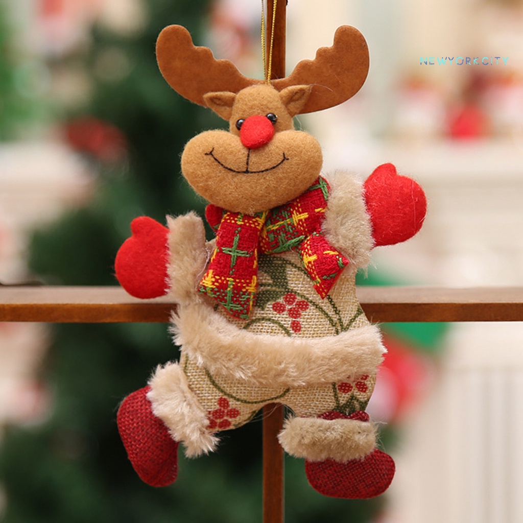 Phụ Kiện Treo Trang Trí Cây Thông Hình Ông Già Noel Tuần Lộc Giáng Sinh