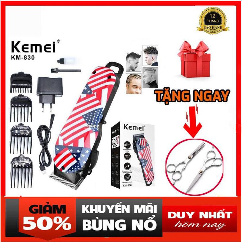 ⭐️TOP BÁN CHẠY⭐️ Tông Đơ Cắt Tóc Chuyên Nghiệp KM830 Tặng Kèm 2 Kéo Cắt Tỉa