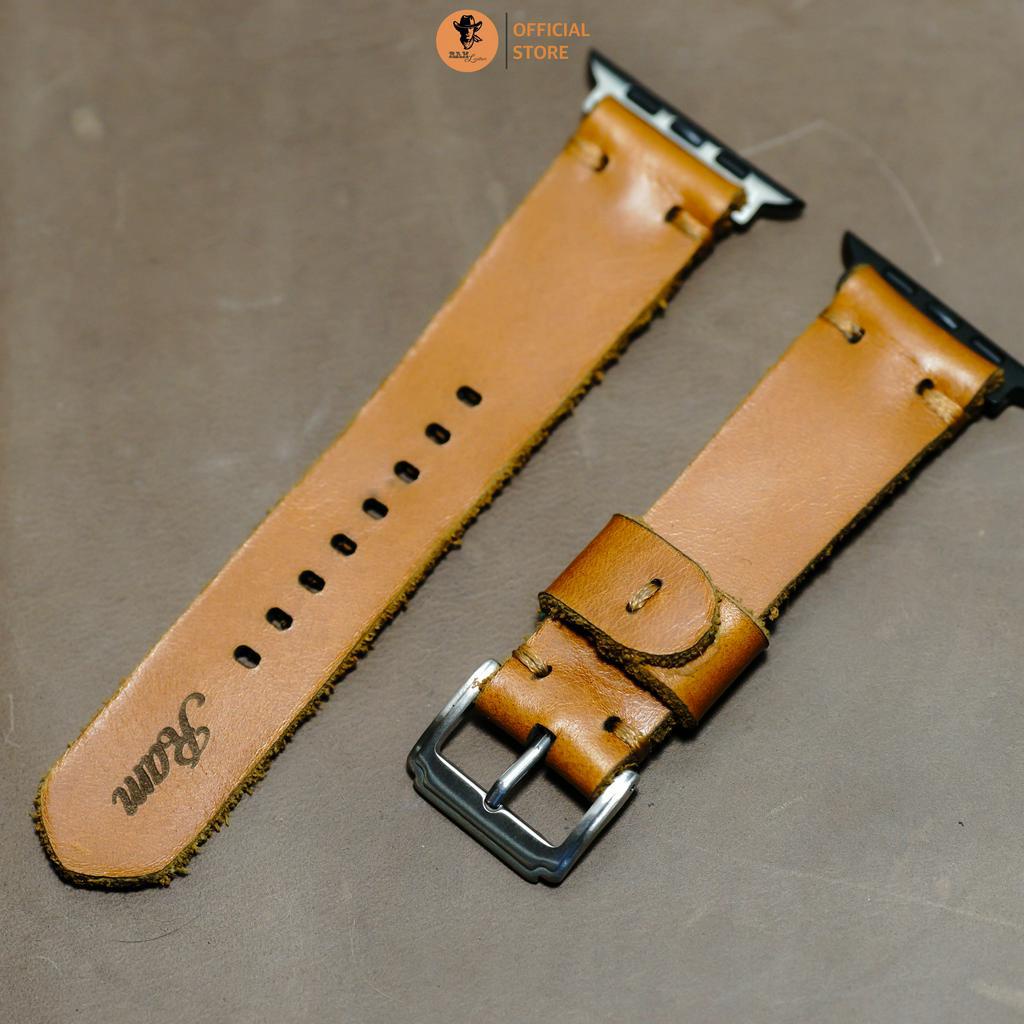 Dây Đồng Hồ AW 2,3,4,5,6,7,8, AW Ultra Da Bò Thanh Lịch - RAM Leather Simple V3 vàng bò