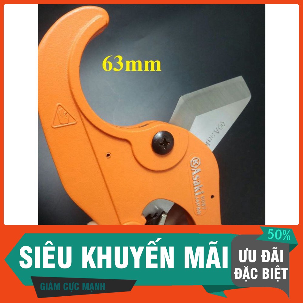 [  GIÁ TỐT - HÀNG CHẤT LƯỢNG ] Kéo cắt ống nhựa PVC, PPR, PE đa dạng, hạng nặng Asaki 35mm, 42mm, 63mm(CHO KHÁCH XEM HÀN