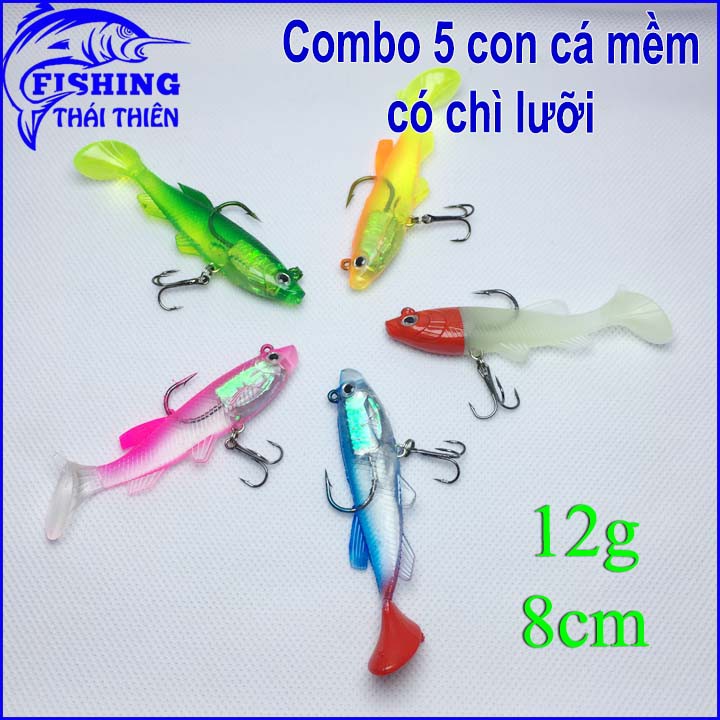 Mồi Giả Cá Giả Loại Mềm Lure Lóc Chẽm 12g 8cm