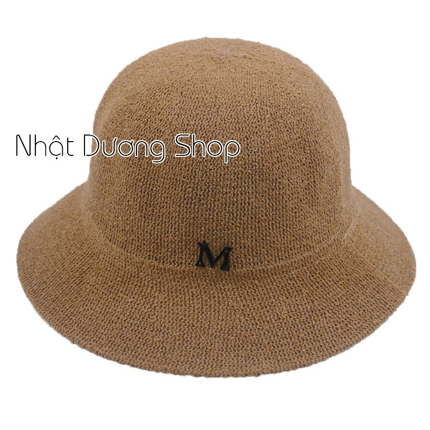 [ FREESHIP ] Nón cói rộng vành 6cm chữ M - Vòng đầu 56cm chất liệu cói bền đẹp thoáng mát thích hợp cho phụ nữ