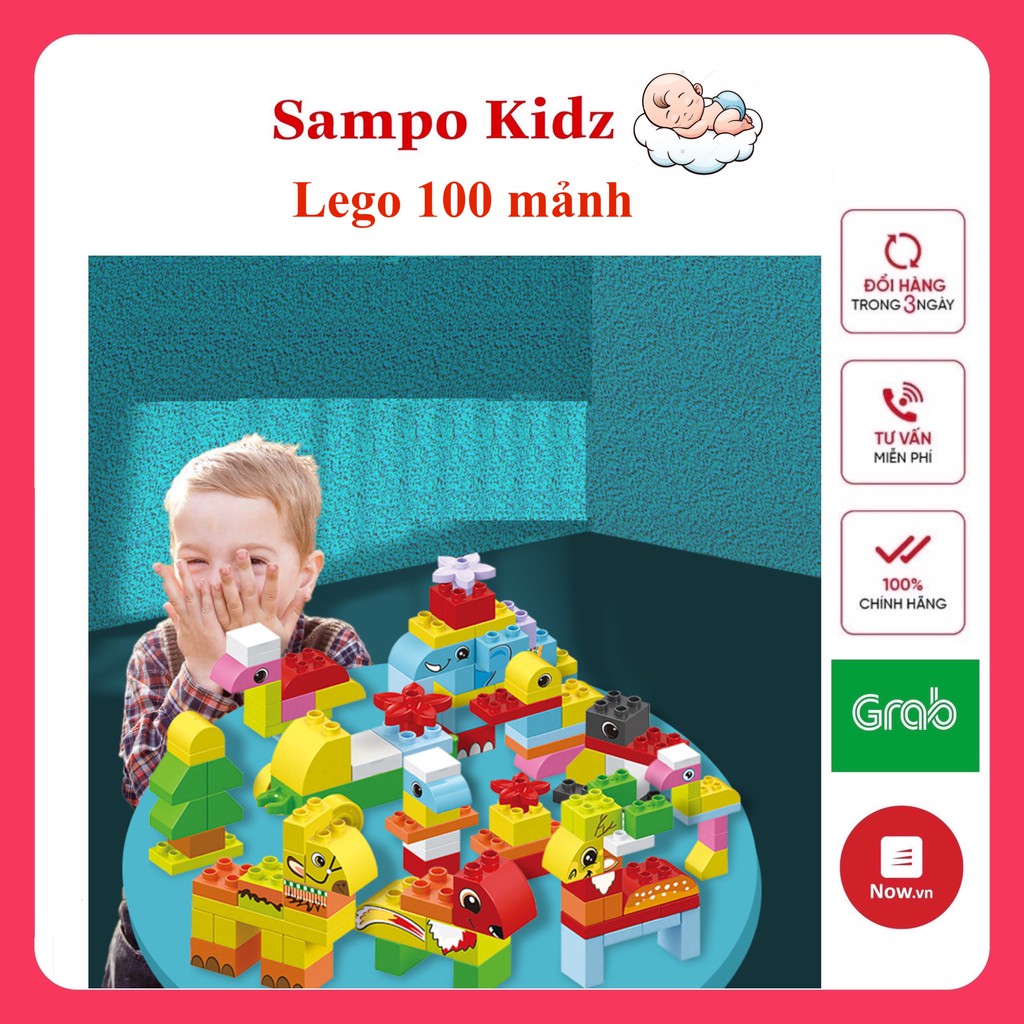 Đồ Chơi Xếp Hình size Lego Duplo - 100 chi tiết, mô hình phát triển toàn diện