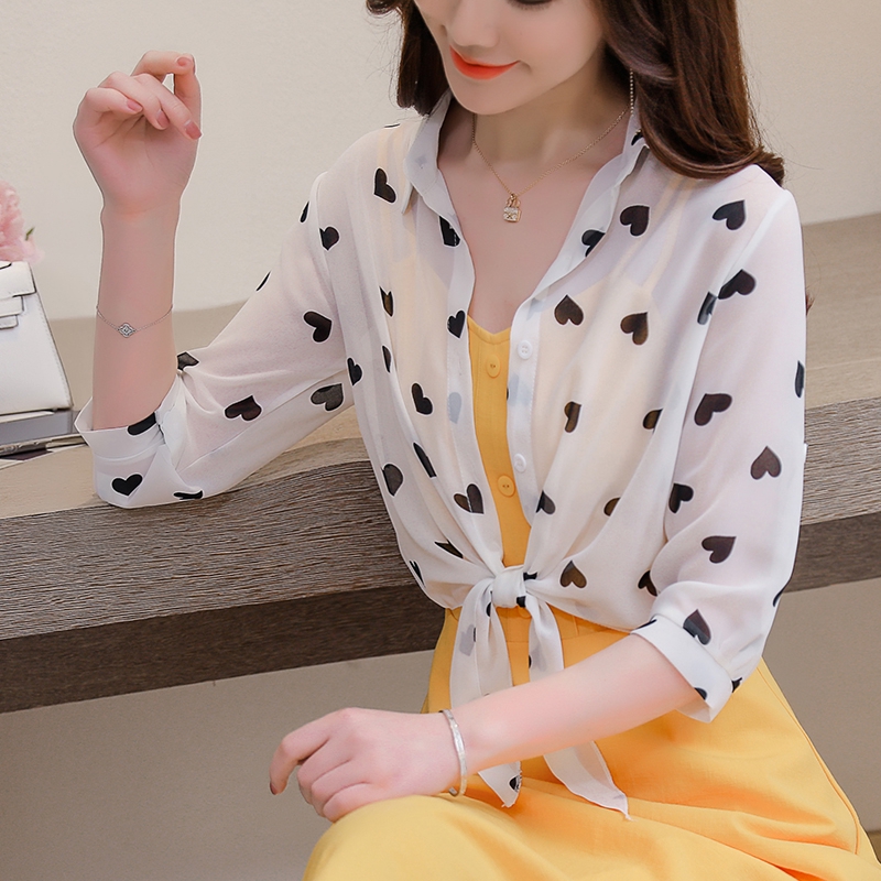 Áo khoác Cardigan vải voan mỏng kiểu Hàn Quốc xinh xắn cho nữ