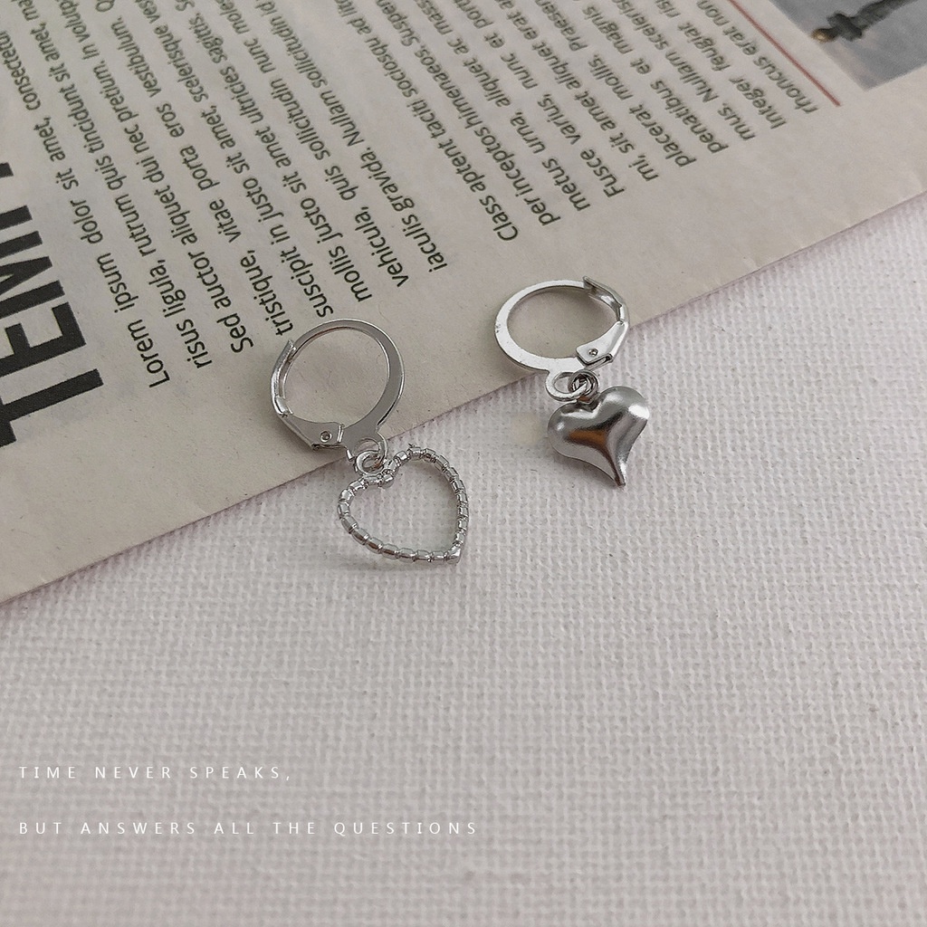 Khuyên tai hình trái tim phong cách retro thời trang xinh xắn cho nữ