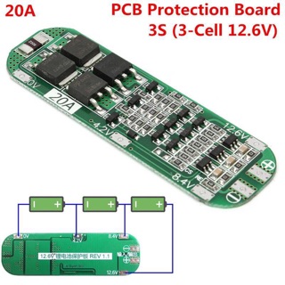 ✅Bảng mạch bảo vệ và sạc pin lion 3s 20A