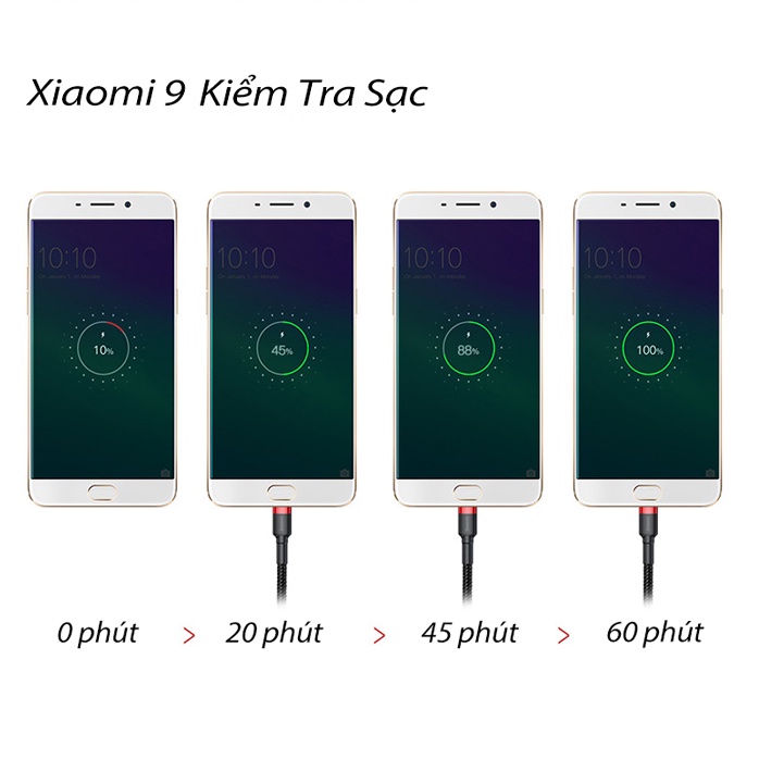 UnicoDây Cáp Sạc Nhanh Micro USB Type C iPhone Lightning Cho iPad OPPO Xiaomi Samsung-Tai Nghe Bluetooth F9 Quà Tặng