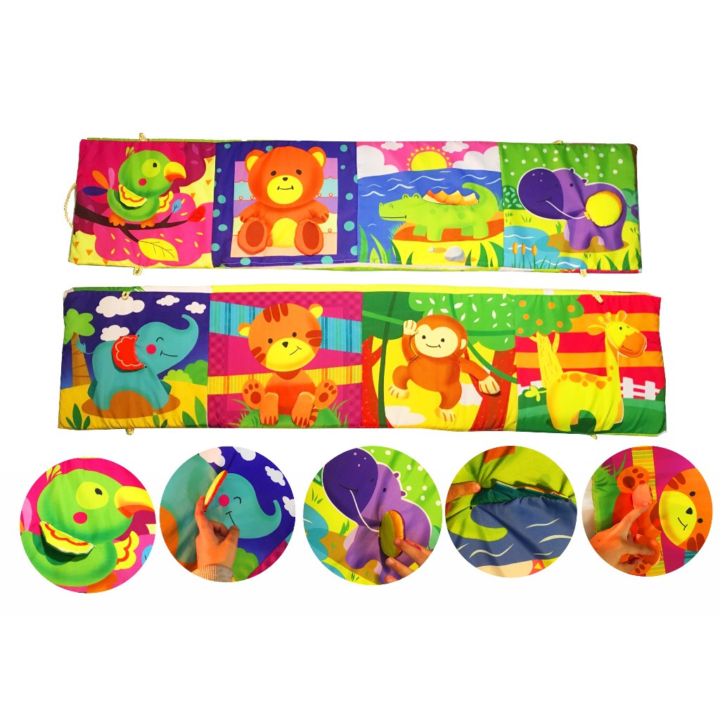 Quây cũi Jungle Forest Pipo cho bé sơ sinh kích thước 80x120cm