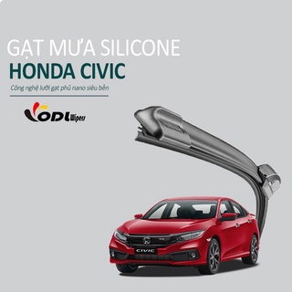 Gạt Mưa Xe Honda Civic Gạt Mưa Thân Mềm Lưỡi Silicone Phủ Nano Siêu Sạch