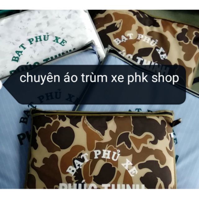 Bạt phủ xe , áo mưa che xe, áo trùm xe Vải Dù dày bền đẹp phk shop.com