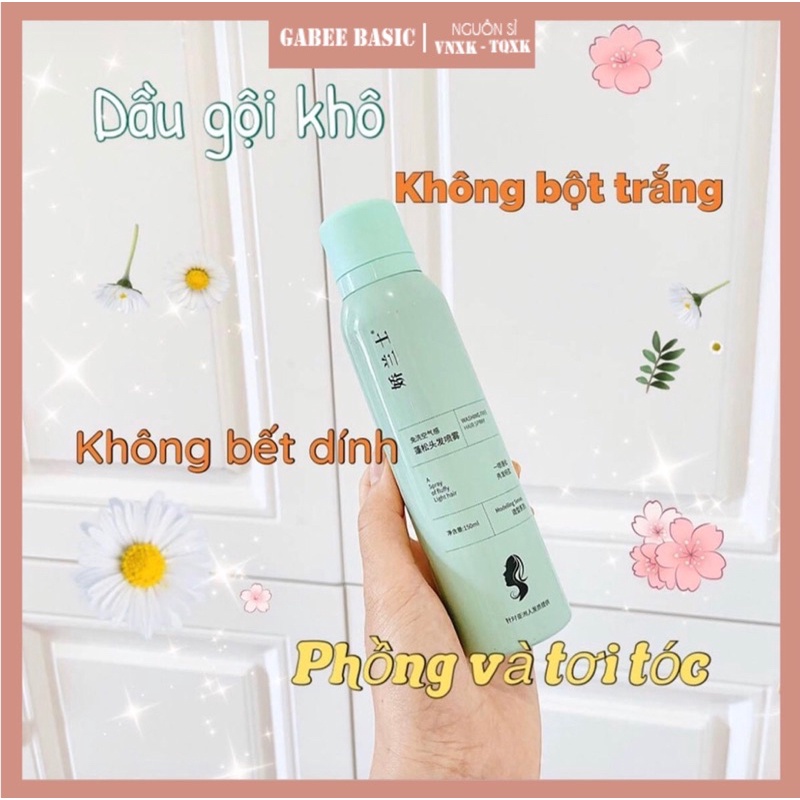 DẦU GỘI KHÔ THUẦN CHAY TẠO PHỒNG TÓC