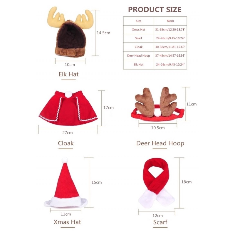 Trang phục hóa trang cho thú cưng với nhiều mẫu tùy chọn phong cách giáng sinh