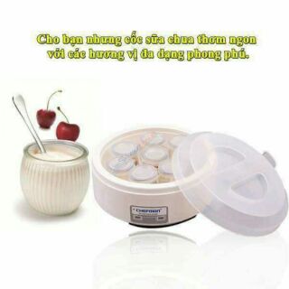 máy làm sữa chua chefman 8 cốc thủy tinh