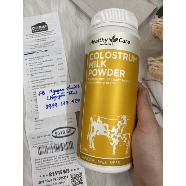 SỮA NON ÚC - COLOSTRUM MILK POWER CỦA HEALTHY CARE