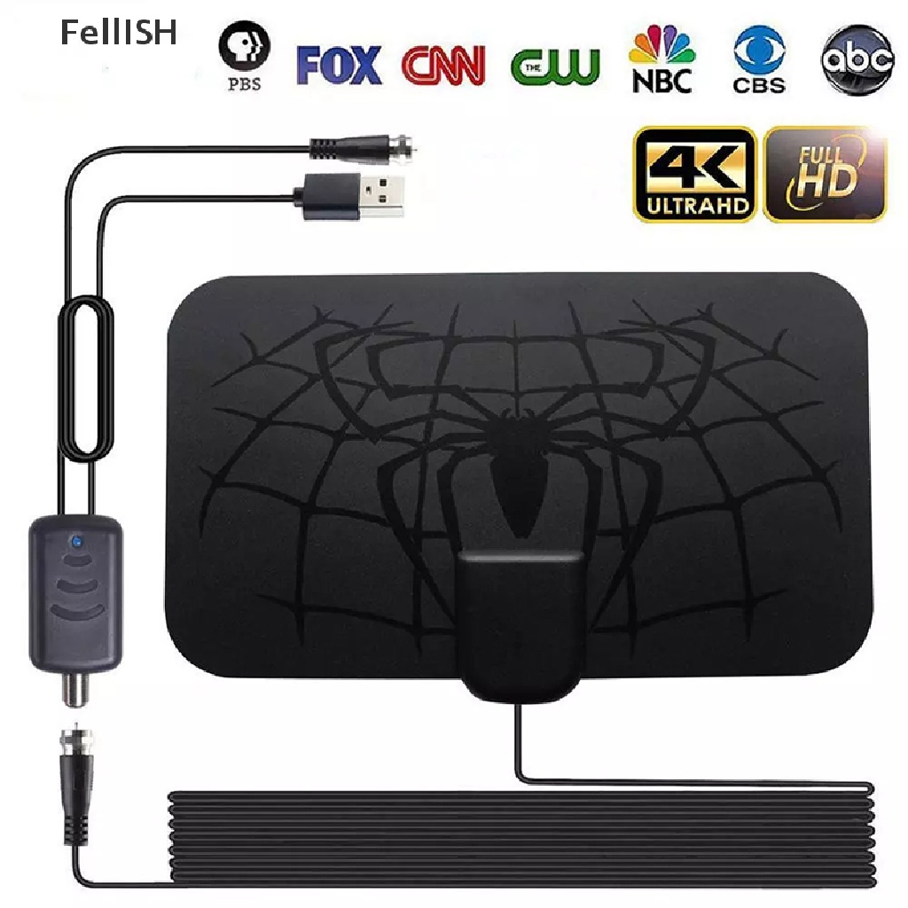 [Fel] HDTV Antennas 1500 Miles Indoor Digital Antenna Aerial DVB-T2 Local Channel 4K COD