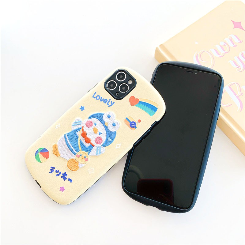 Ốp lưng iphone Vịt Béo thêu viền cong chống va đập 5/5s/6/6plus/6s/6splus/7/7plus/8/8plus/x/xs/11/12/pro/max/plus/promax | BigBuy360 - bigbuy360.vn