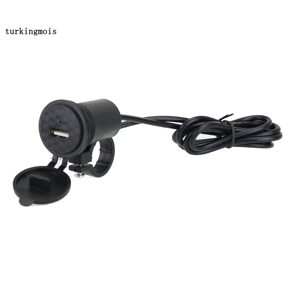 Cục Sạc Nhanh USB Màu Đen Chống Nước Cho Xe Máy