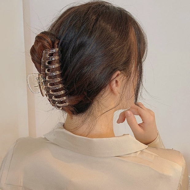 Kẹp tóc trong suốt cỡ lớn thiết kế đơn giản thời trang