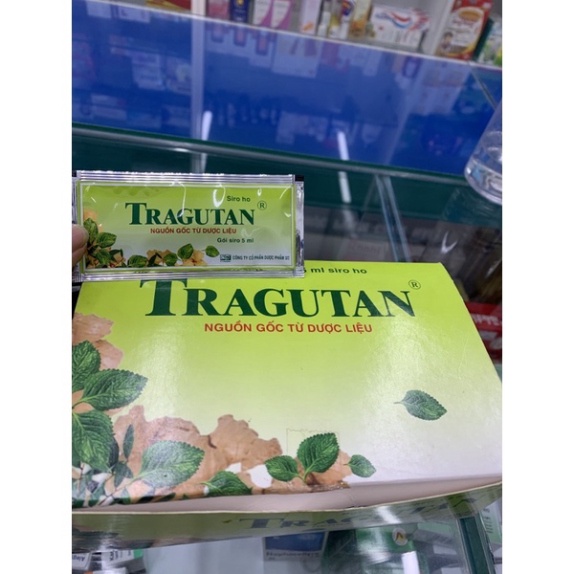 1 gói 5ml - Siro ho thảo dược Tragutan gói 5ml - Đóng gói Hộp 40 gói  Date mới