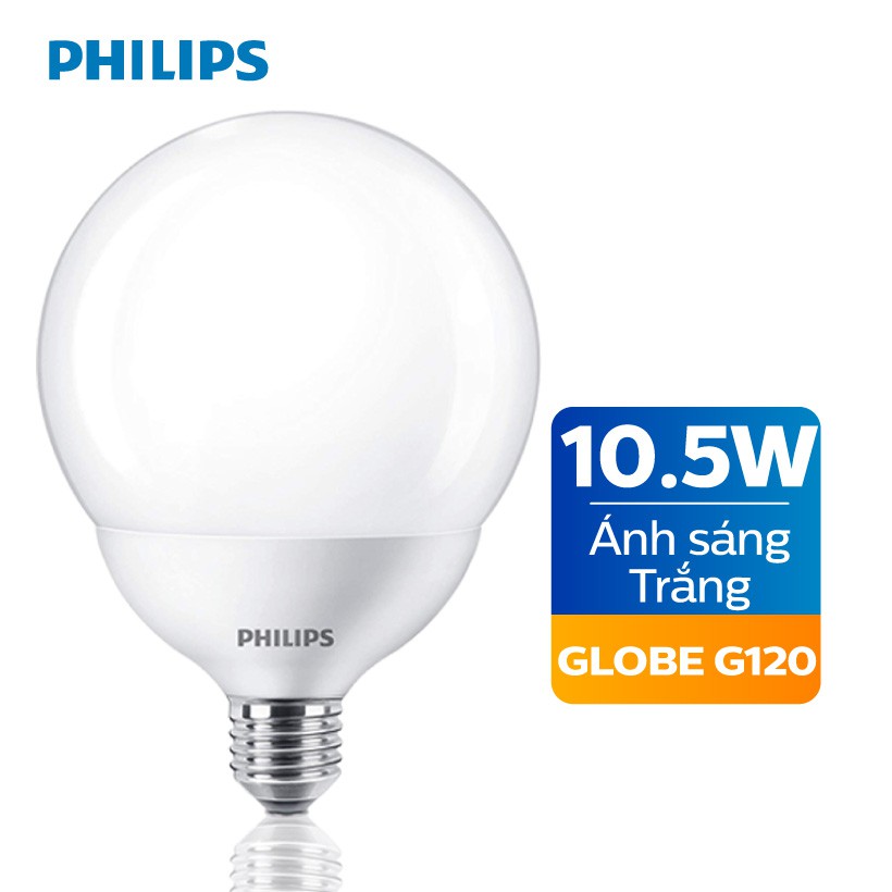 Bóng đèn Philips LED Globe 10.5W 6500K E27 G120 - Ánh sáng trắng