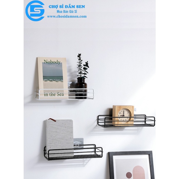 Kệ Thép không gỉ đa năng chữ nhật dán tường, kệ nhà tắm, nhà bếp tiện dụng.  G355-KesatNT-HCN