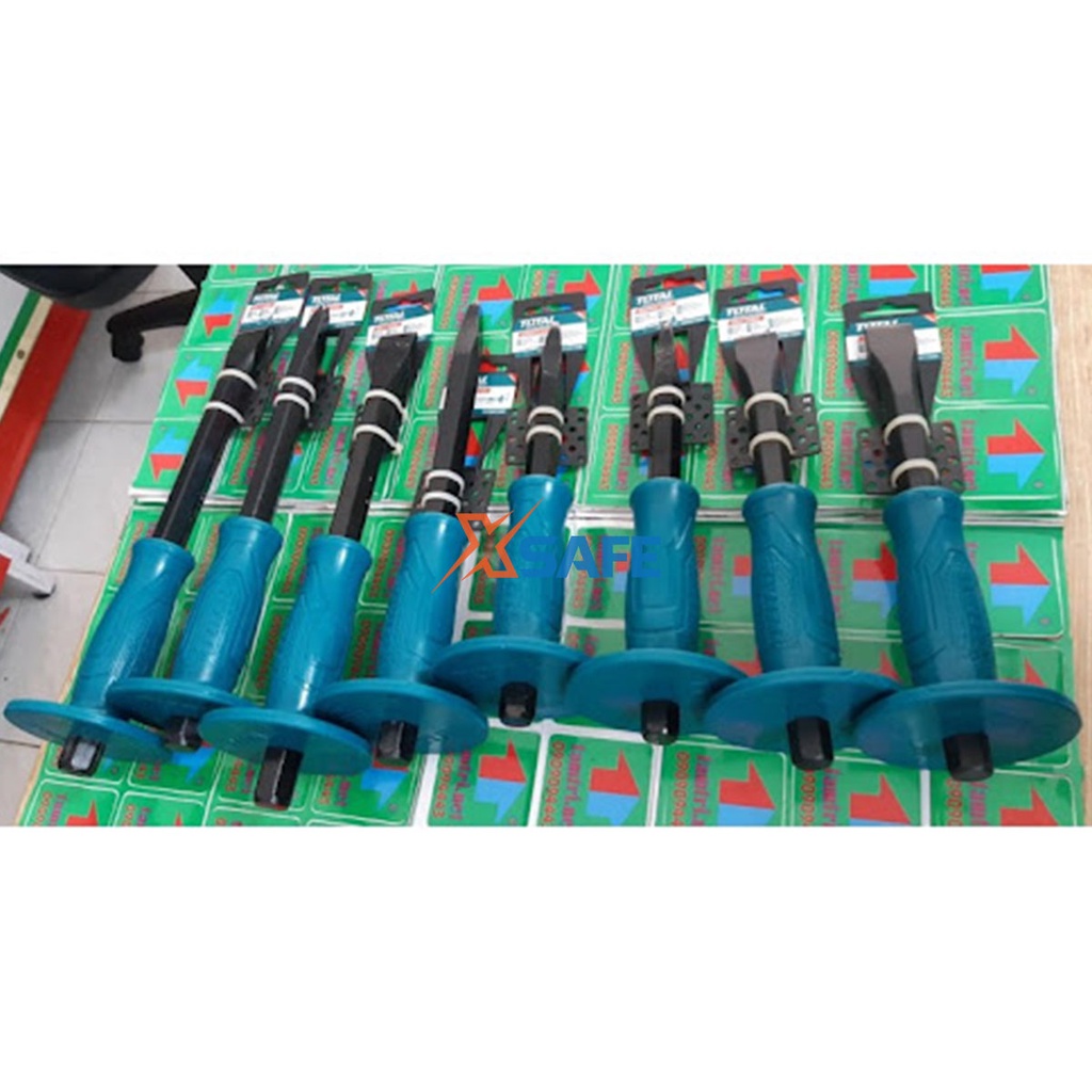 Đục bê tông nhọn TOTAL THT4221026 Đục cầm tay thép carbon 45# cao cấp, chắc chắn, bền bỉ, chịu lực tốt - [Xsafe]