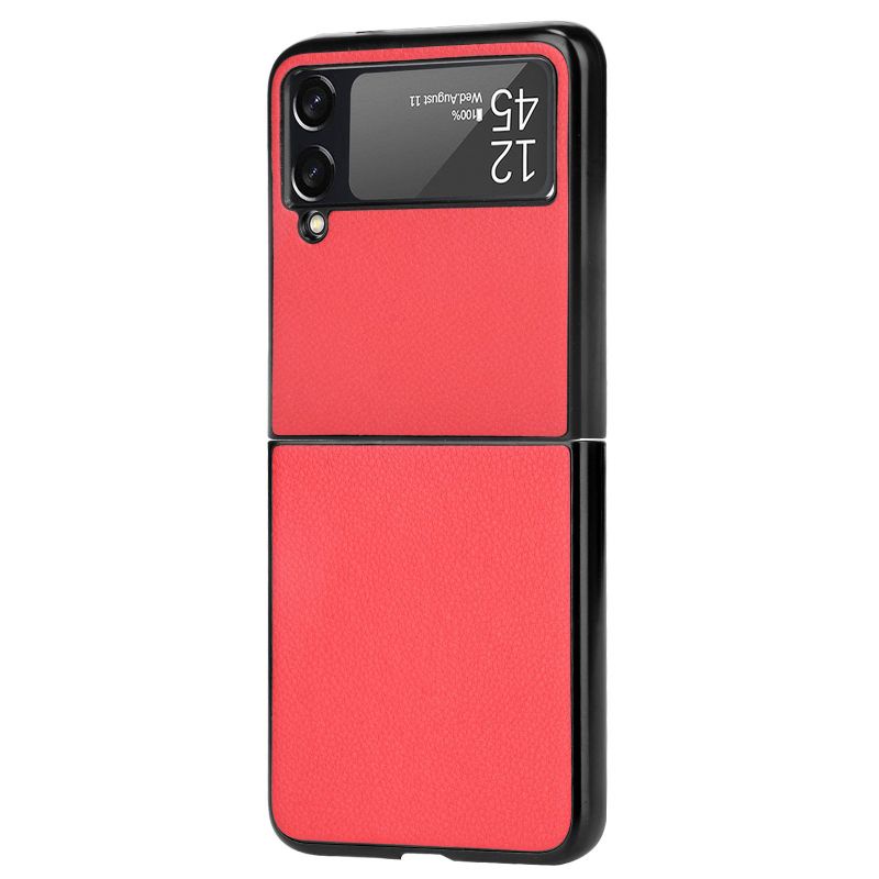Ốp Điện Thoại Da Pu Cứng Siêu Mỏng Cho Samsung Galaxy Z FlIP 4 / Z Flip 3 5g / Z FLIP3