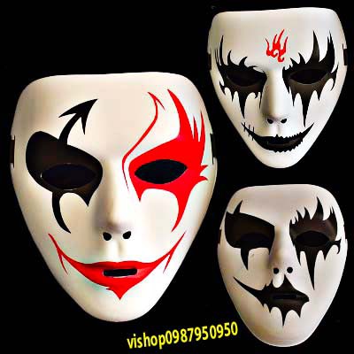 (BẢN ĐẶC BIỆT) Mặt Nạ Jabbawockeez Mặt Nạ Cosplay Mặt Nạ Hóa Trang Màu Trắng Hàng nhập khẩu-Mặt nạ vẽ mũi tên sát thủ