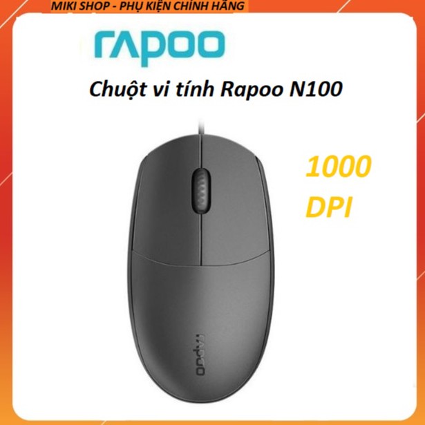 Chuột có dây Rapoo N100 - Hàng Chính Hãng