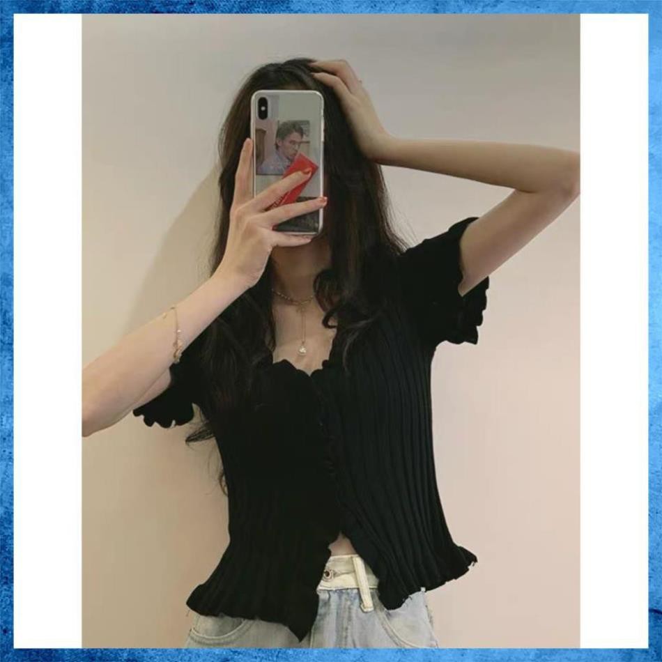 [Cao Cấp] Áo Croptop Ôm Dáng Len Tăm Viền Cực Hot Cao Cấp Siêu Đẹp, Áo Nữ Đẹp Cá Tính | BigBuy360 - bigbuy360.vn