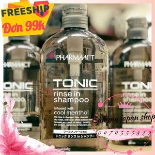 [ĐỦ BILL] DẦU GỘI BẠC HÀ CHO NAM PHARMAACT TONIC NHẬT BẢN (600ML) - HÀNG NỘI ĐỊA NHẬT , BẠC HÀ MÁT LẠNH