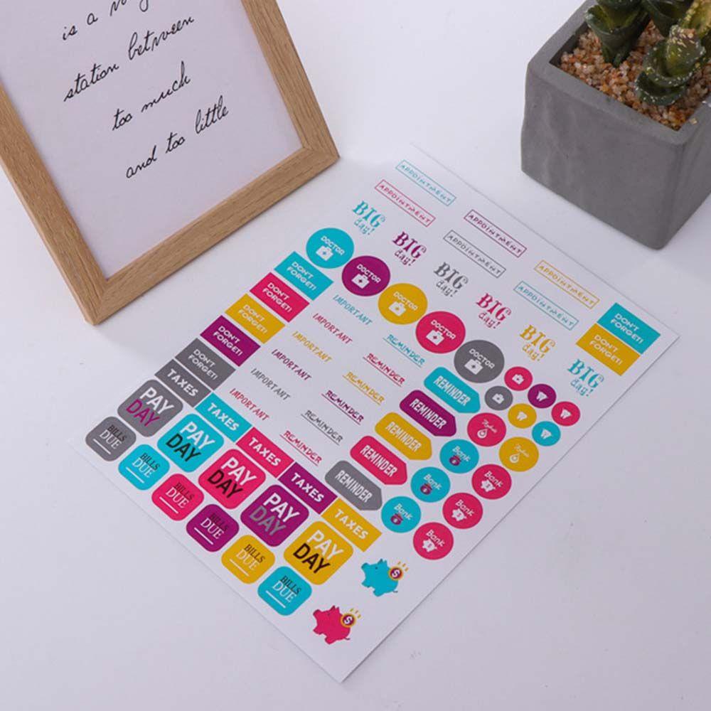 Bộ 12 Sticker Dễ Thương Dùng Trang Trí Sổ Tay / Nhật Ký DIY