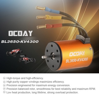 Động cơ không chổi than không thấm nước E&M OCDAY BL3650 4300KV cho xe RC 1/10 HSP 94123 HuanQi 727 FS