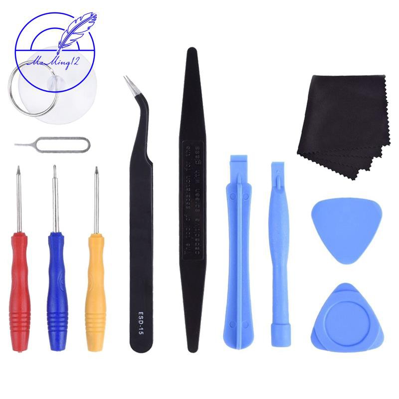 12 Pieces Opening Pry Repair Tool Kit for Apple iPhone 4/ 4S/ 5/ 5S/ 6/ 6 Plus/ 6S/ 6S Plus